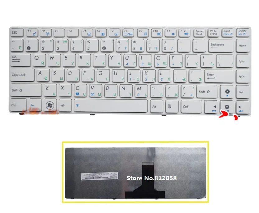 Русская клавиатура SSEA для ноутбука ASUS X43 A42 K42 K42J A42J X42J UL30 N42 N43 B43 U41 K43S U35J UL80 |