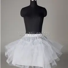Белая Тюлевая короткая длина до колена кринолиновая Нижняя юбка без застежки 3 слоя Нижняя юбка рокабилли