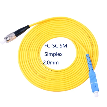 

20pcs SC UPC TO FC UPC fiber optic patch cord Simplex Single mode 3.0mm jacket cable optical fibre jumper