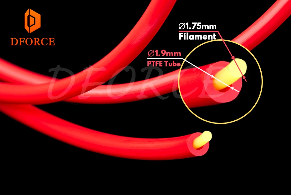 Dforce синяя PTFE трубка тефлонто tl-фидер hotend RepRap росток Боуден экструдер 1,75 мм нити ID1.9mmOD4mm Capricornus