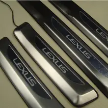 CHROME STAINLESS STEEL LED Blue Illuminated DOOR SILL threshold of Article Scuff PLATE For Lexus CT200H 2012-2013