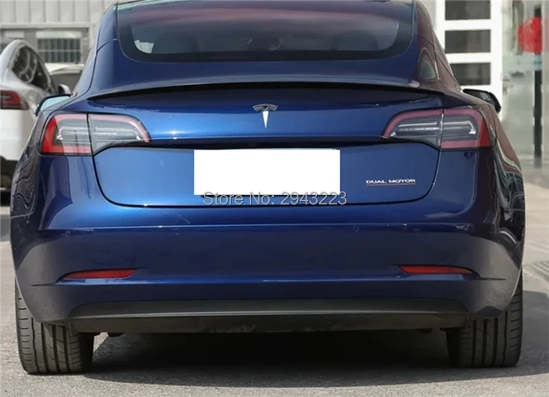 Для Новая Tesla модель 3 автомобильные аксессуары Высокое качество Настоящее углеродного волокна задний багажник спойлер заднего крыла украшения