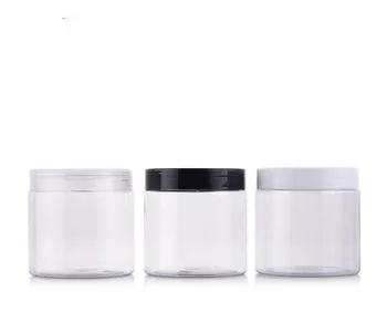 

2017 New 200g Plastic Cosmetic Mask Cream Jars Transparent Food Spice Storage Containers Refillable Clear Bottles Free Shipping