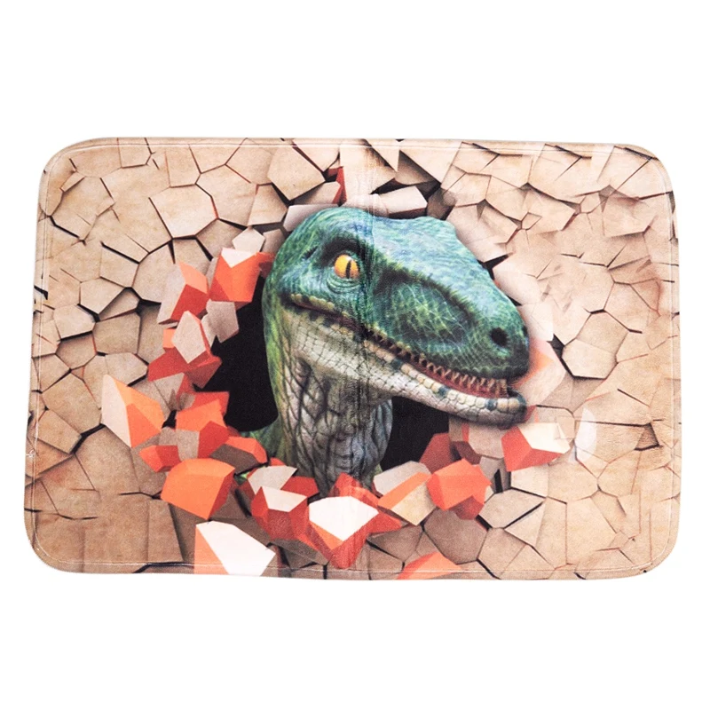 60X40 см 3D Динозавр печати ковер мягкий Фланнер коврики для ванной для спальни гостиной двери напольный, для коридора коврики