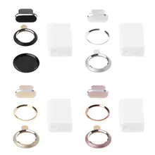 4 в 1 домашняя ID сенсорная кнопка кабельная наклейка шнур держатель пылезащитный Разъем зарядный порт задняя защита для объектива камеры кольцо крышка набор