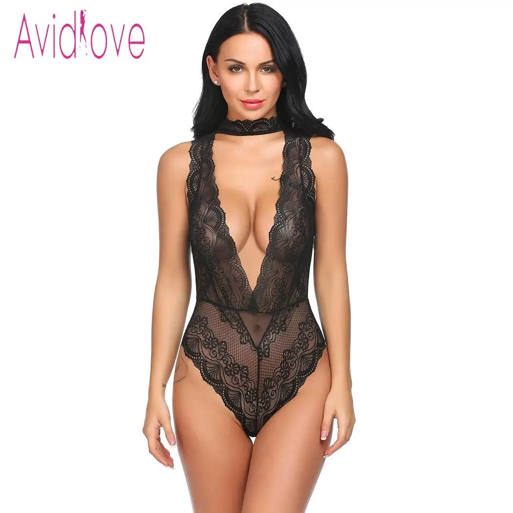 Avidlove сексуальное нижнее белье Женское боди с чулками сексуальные костюмы