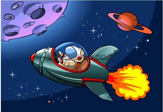 Personalizado papel de parede infantil, Crianças nave espacial, Murais desenhos animados para as crianças do quarto sala pano de fundo papel de parede impermeável paraíso|papel de|papel de parede infantilpapel de parede -