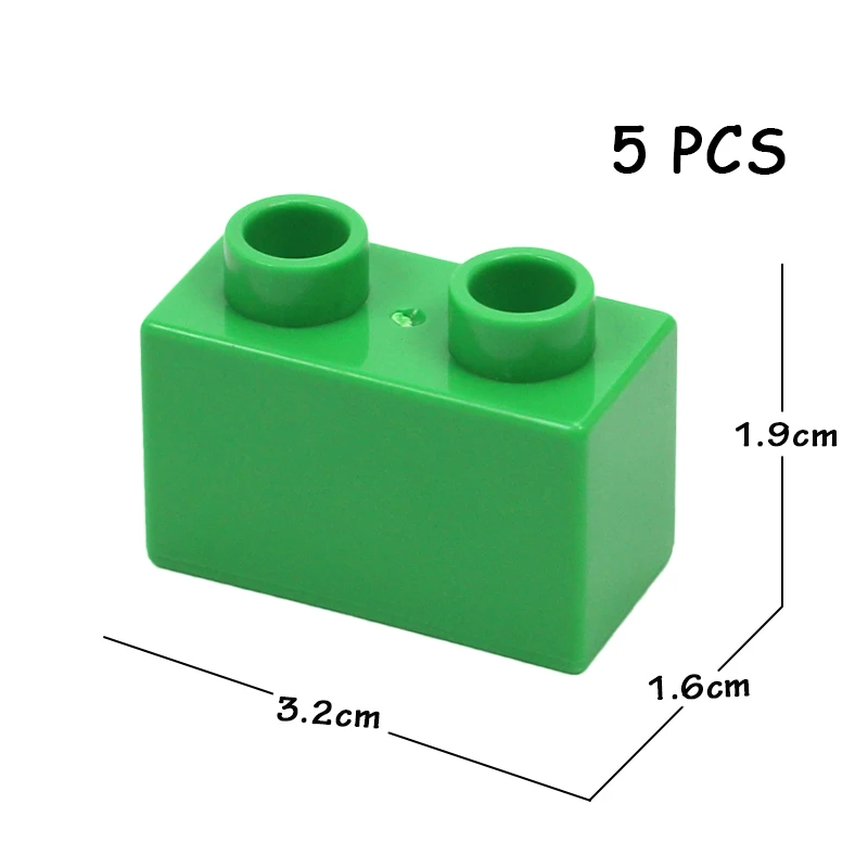 Большие строительные блоки, кубики, фигурки для дома, кухонные принадлежности, совместимы с Duplos, детская игрушка DIY, большой гардероб, стул, подарок - Цвет: 5 hole thick brick