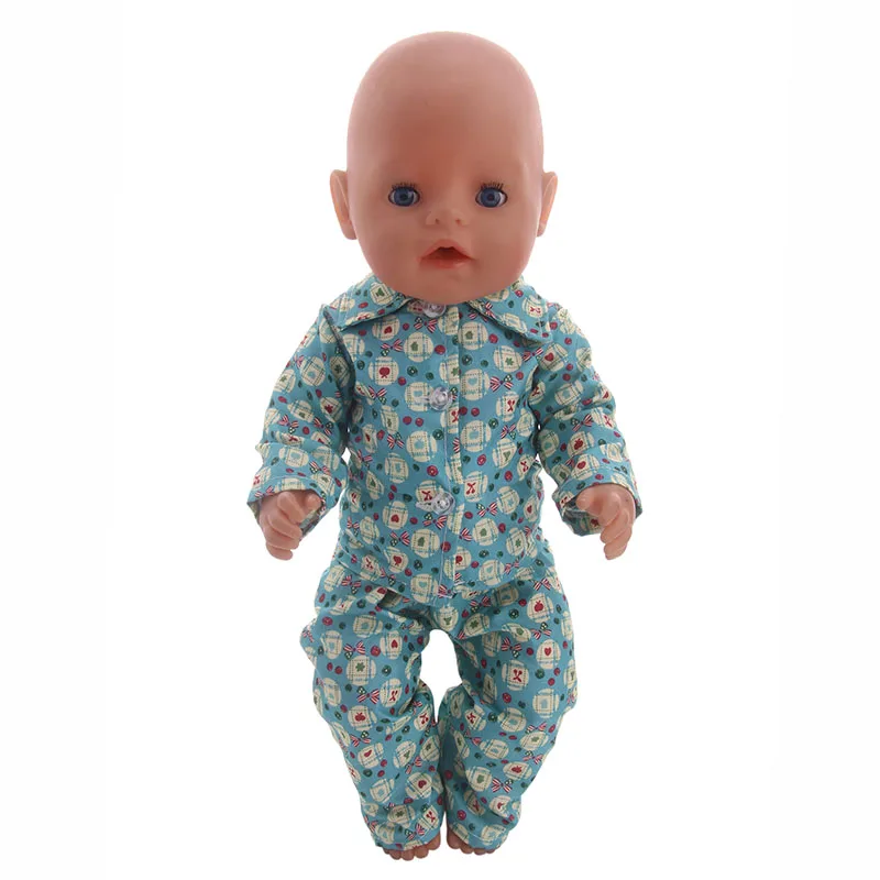 Кукольная одежда милые пижамы ночные рубашки подходят 18 дюймов американская кукла и 43 см кукла для нашего поколения Девушки аксессуары для игрушечной куклы - Цвет: N958