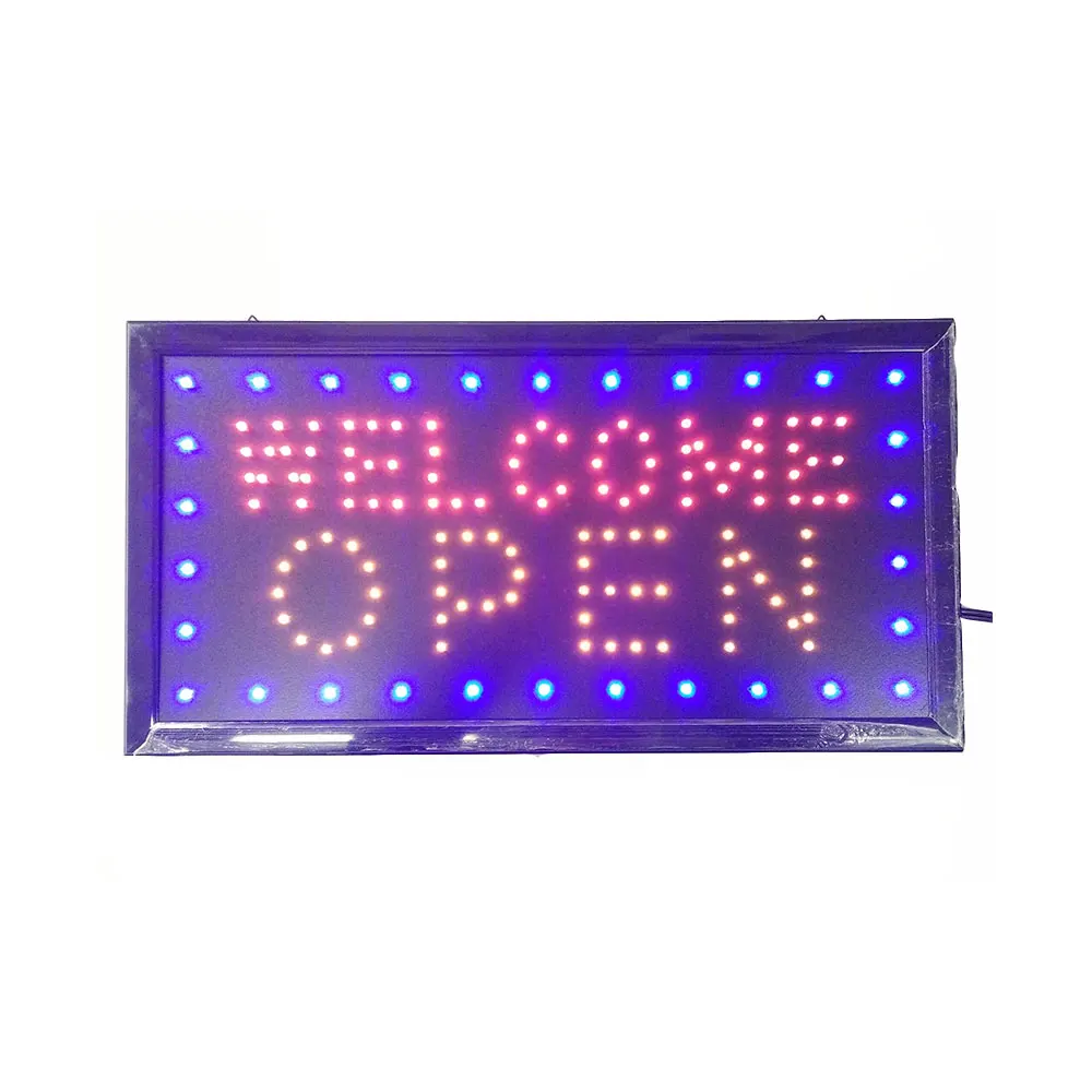 

Animated LED Neon Light Open Sign Deluxe Welcome Open