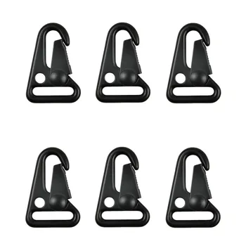 

6/12 Pcs Black 1" HK Tactical Slings Clips Rifle Olecranon Hook QD Buckle Strap Keychain Gun Metal Accessory