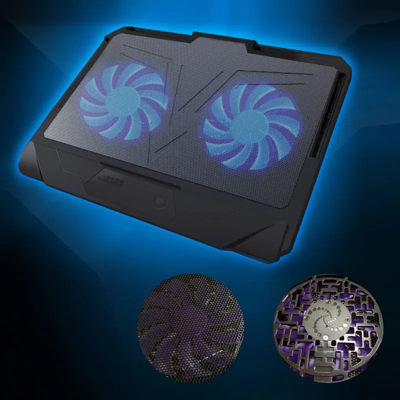 

Portable Laptop Cooling Pad Laptop Cooler USB Fan with 2 LED Cooling Fans Light with Notebook Stand for Laptop Notebook PC EM88