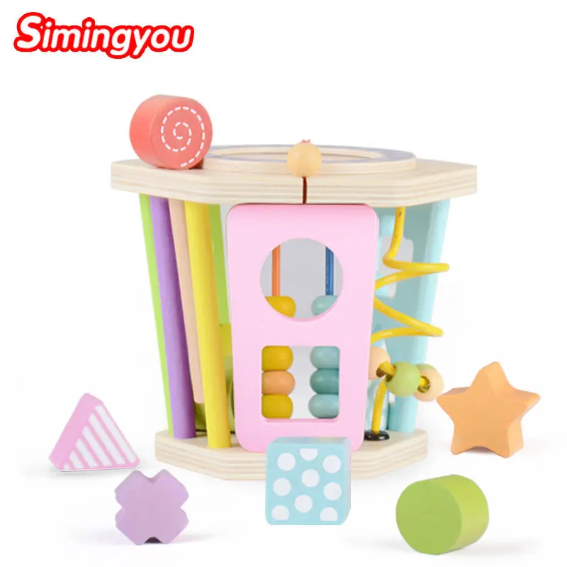 

Simingyou Multi-purpose Building Block Six-sided Shape Wooden Toys Development Intelligence For Children C20 DropShipping