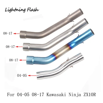 

For 2004 05 06 07 08 09 10 11 12 2013 2014 2015 Kawasaki Ninja ZX10R Motorcycle Exhaust Pipe 50.8 mm Stainless Steel Mid Slip On