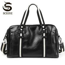 СКИОНЕ2018 PU кожаная дорожная роскошная вещевая модная чёрная сумка Чемодан путешествия Для мужчин Сумочка большой ёмкости