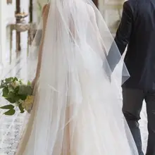 Простая белая свадебная вуаль длиной 3 метра, мягкая Фата для невесты, однослойная, цвета слоновой кости, свадебные аксессуары с гребнем, бесплатно