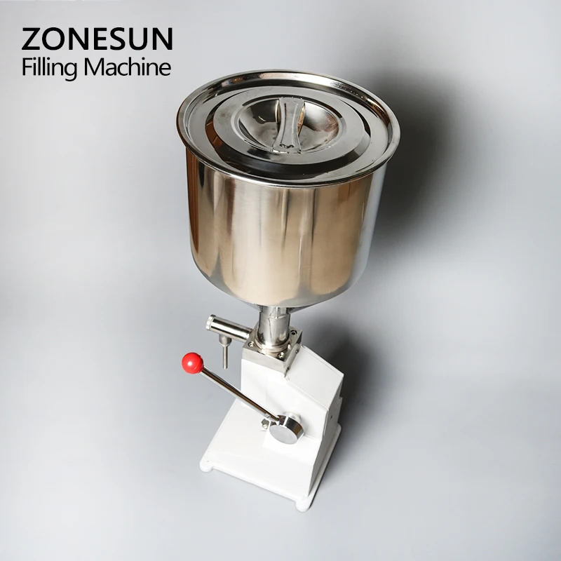 Máquina Manual de llenado de alimentos ZONESUN, máquina de presión de la mano, crema de Arequipe, equipo de envasado de Pasta Líquida de miel, relleno de zumo de champú - 5