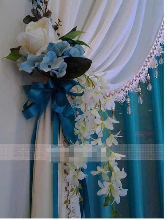 Simulation flower art wedding items.. Household adornment photograph floor window garland. Bracketplant flower heads