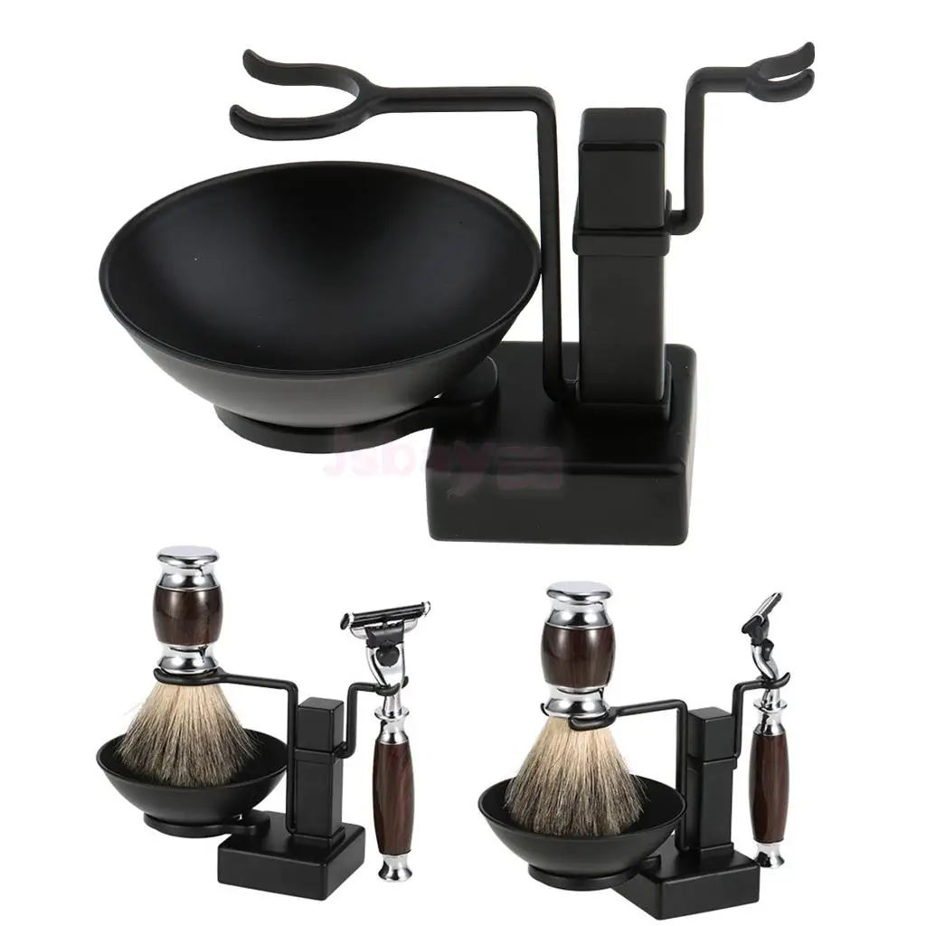 Bathroom Barber Men Metal Shaving Rack Stand Set Shaving