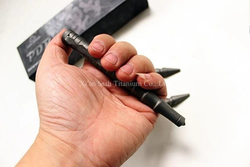 artikel Voorkeur pindas Titanium Tc4 Tactical Personal Defense Piton Ink Pen / Emergecy Hammer  123mm Long Weight 45g With Aus6a Stiletto Accessory - Party Favors -  AliExpress