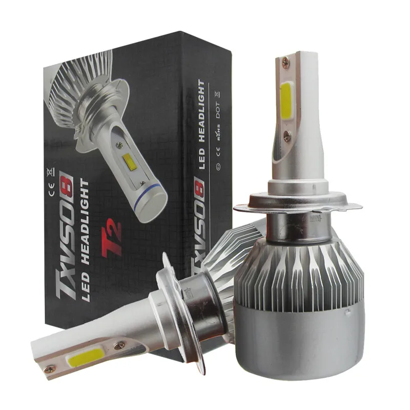 

TXVSO8 110W/Pair COB Chip H4 Hi-lo Beam H7 9005 9006 H11 880 H1 H3 LED Headlight Bulb Kit 9200LM White 6000K Auto LED lampadas