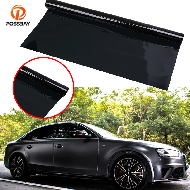 POSSBAY VLT 5 50x300cm Black Car Window Tint Film Glass Automobiles