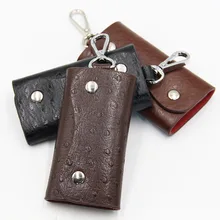 Кожаный бумажник для ключей, мужская сумка для ключей от машины, многофункциональный чехол для ключей, модная мужская ключница, держатели для ключей, 6 колец