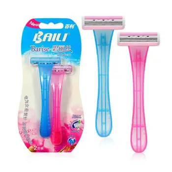 

2 Pcs Women 3 Layer Safety Razor Manual Shaver Trimmer
