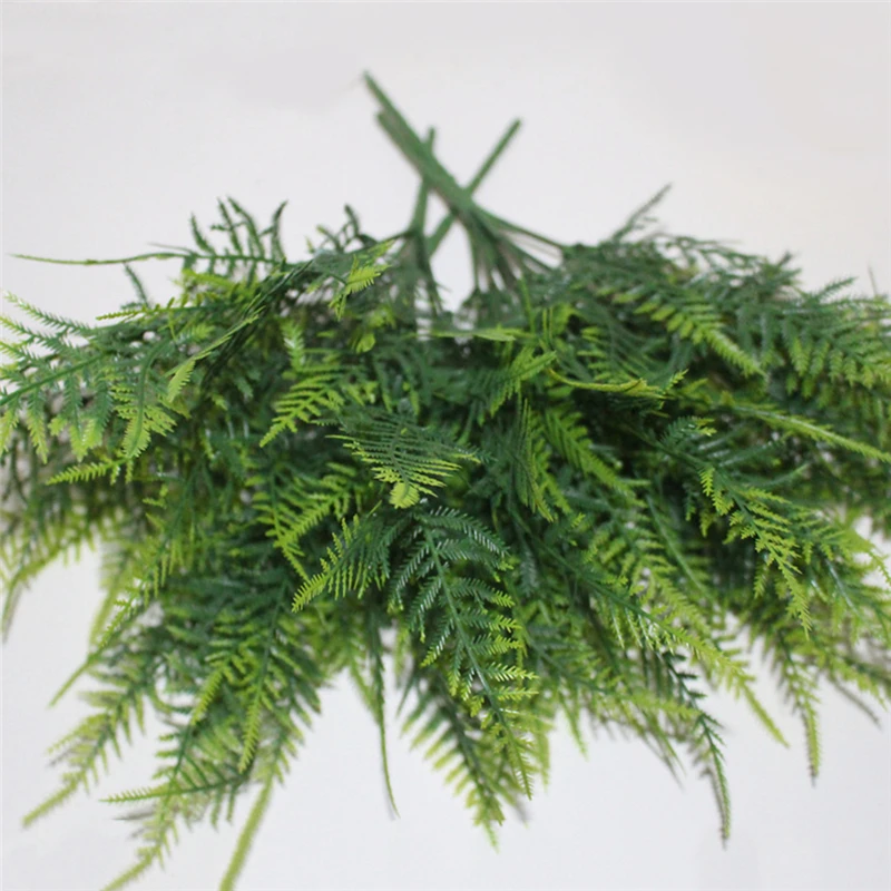 Искусственная пластиковая трава растения спаржа папоротник кусты зеленый цветок домашний сад бонсай украшение 7 стеблей