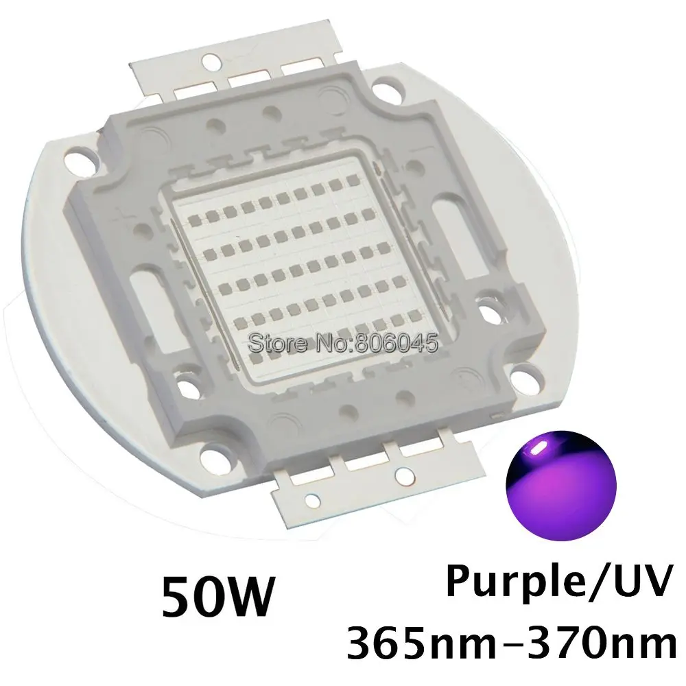 50W High Power UV Ultra Violet Light Chip 365nm-370NM,380nm-385nm,395nm-400nm,420nm-425nm LED Light Source EPILEDs 42Mil
