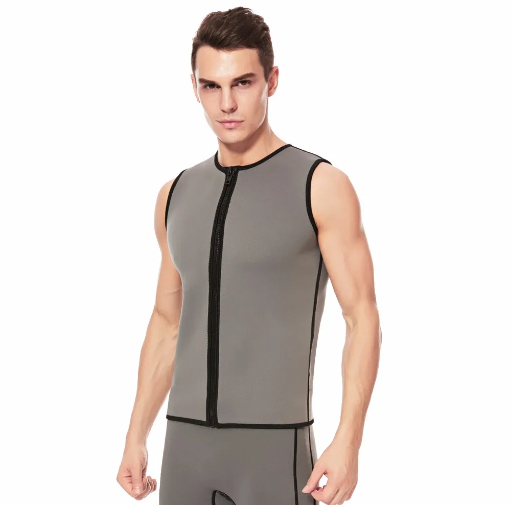 

REALON 2mm Men Wetsuit Diving Vest Sleeveless Warmth Neoprene Jacket for Kayaking Snorkeling Surfing Swim Suit Front Zipper Tops