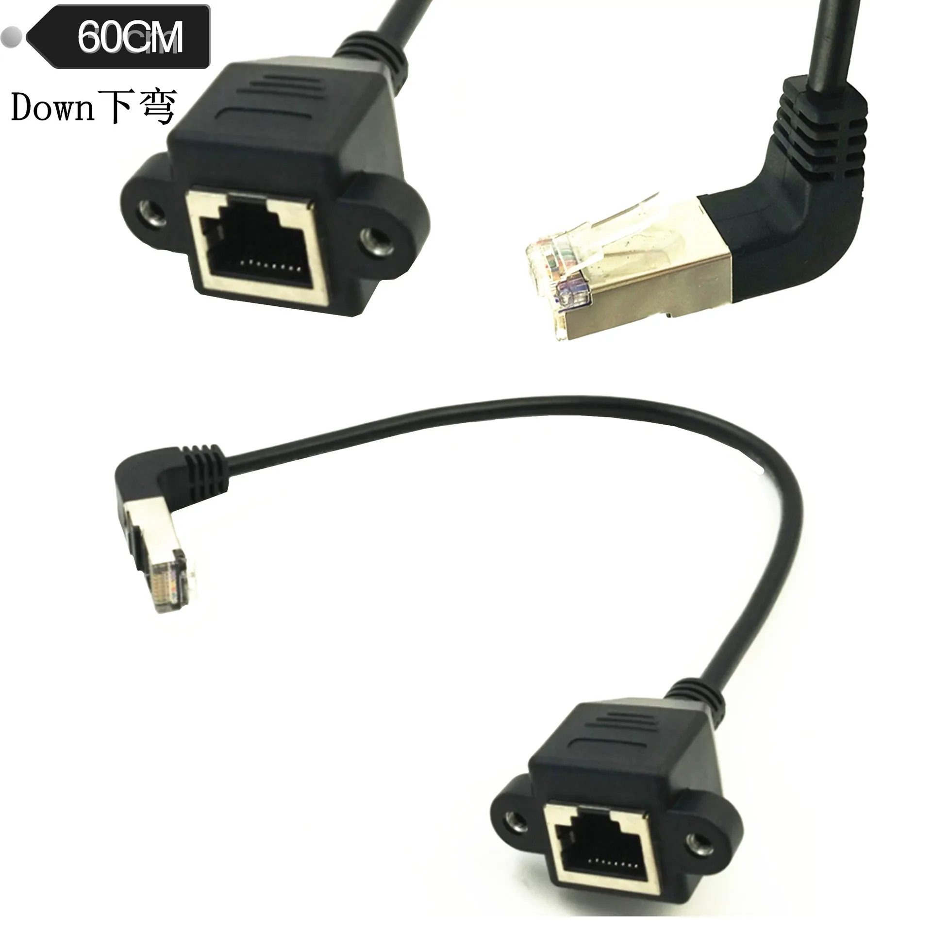 Сетевой Удлинительный кабель с винтовым креплением RJ45 2 фута|rj45 male to female|ethernet