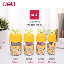 Для кулинарно-деликатесной продукции творческий 12/18/24/36 цветов моющиеся акварель набор маркеров для школы Рисование поставлять качественное оборудование для маркер для комикс Манга