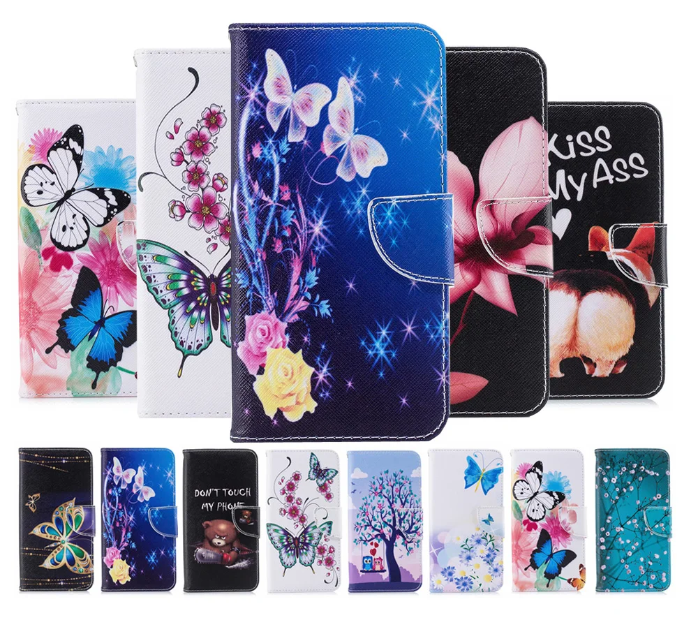 

Patterned Stand Leather Cover Case For Samsung Galaxy A20 & A30 & A40 A50 A70 Cases Smartphone Covers Mobile Phone Flip case