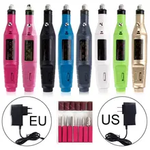 Профессиональная насадка для ногтей ручка электрическая машинка для маникюра, инструмент акриловое покрытие для ногтей средство для снятия маникюра мельница вращающиеся насадки для педикюра Инструменты Набор