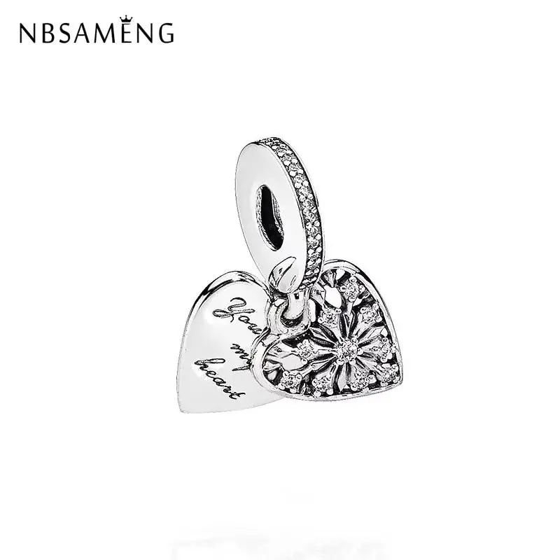 New Original Free Shipping Silver Plated Bead Alloy Heart of Winter Dangle Charm Fit Bracelet Necklace DIY Women Jewelry | Украшения и