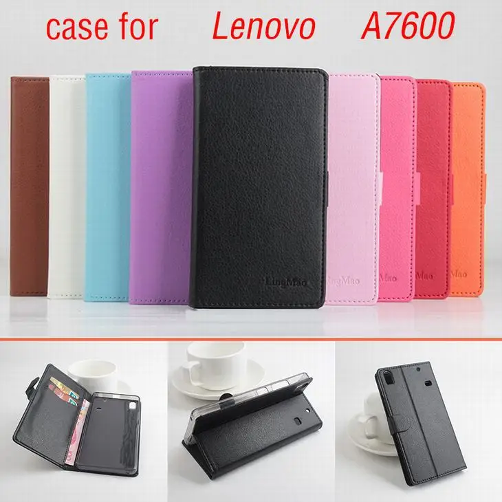 9 color Classic Leather case For Lenovo A7600 / S8 A7600-m Flip Cover housing With Card Slot A 7600 S 8 Phone Cases | Мобильные