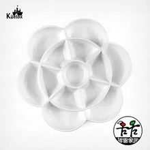 Пигментные блюда в форме сливы, палитра цветов, китайская живопись, вода, акрил, гуашь, палитры, 7 квадратов, 13 круглых