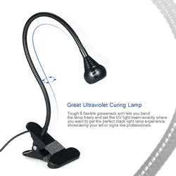 395nm Светодиодный УФ-Ligth USB ультрафиолетовые лампы отверждения УФ-светильник черный свет лампы светодиодный Blacklight Гусенек свет с зажимом