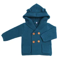 Весенний Детский свитер с капюшоном, осенне-зимний хлопковый свитер для малышей, верхняя одежда, пальто для мальчиков и девочек