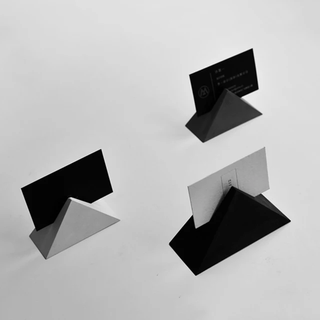 triangular business card holder silicone molds concrete card holder