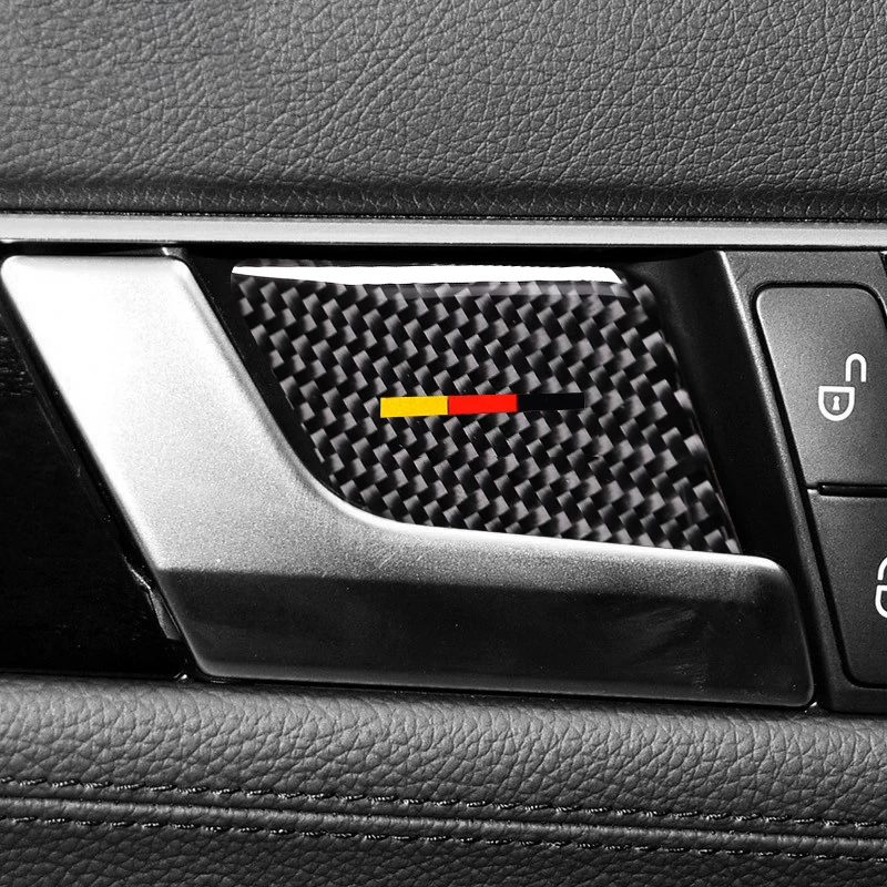 4 шт. углеродное волокно для Mercedes Benz C Class W204 W205 &amp GLC X205 E W212 W213 GLK Автомобильная