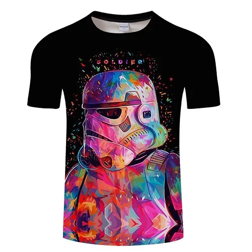 Новые 3D печатных футболка Star Wars Для мужчин Для женщин летние шорты рукавом Забавные футболки модные Повседневное одежда Азии Размеры футболка - Цвет: TX527
