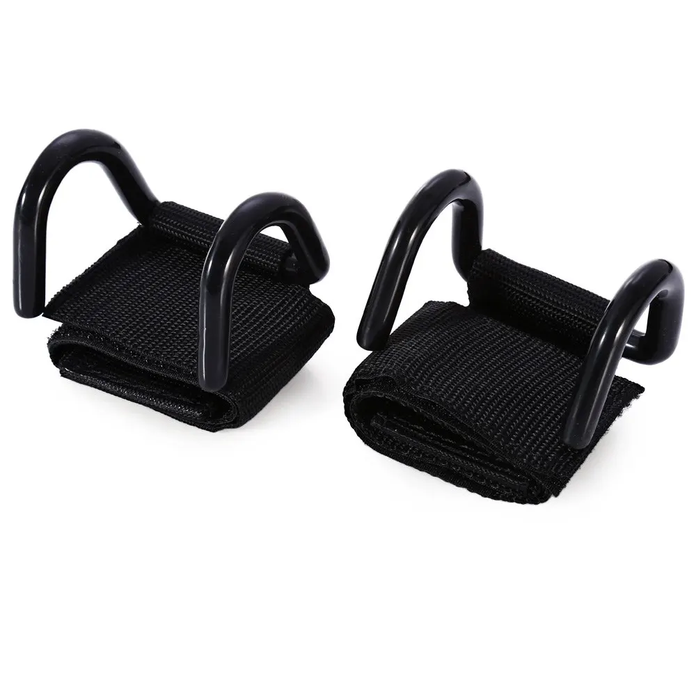 New Arrival Black Weight Lifting Hooks Wrist Support