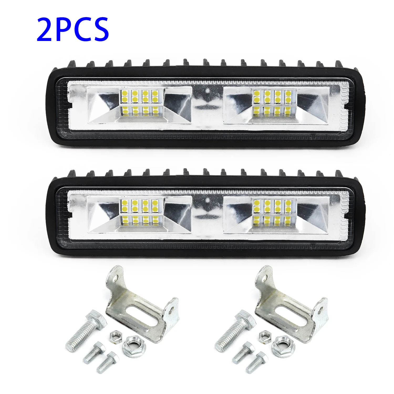 

Plastic For Car 1 Pair 36W 12V 16LED Car Trucker Work Light Bar Spot Beam Driving Fog Lamp Bulbs