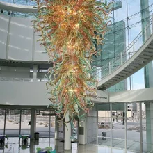 Дешевая домашняя подвесная люстра лампа большая длинная Роскошная Современная стильная декоративная ручная стеклянная хрустальная люстра освещение