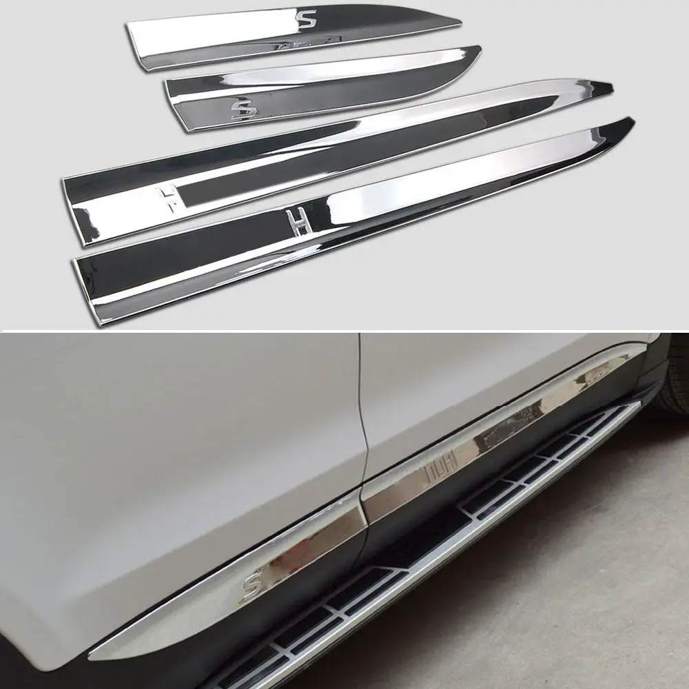 ABS Chrome Side Door Garnish Molding Trim 4P For HYUNDAI 2013 2014 2015