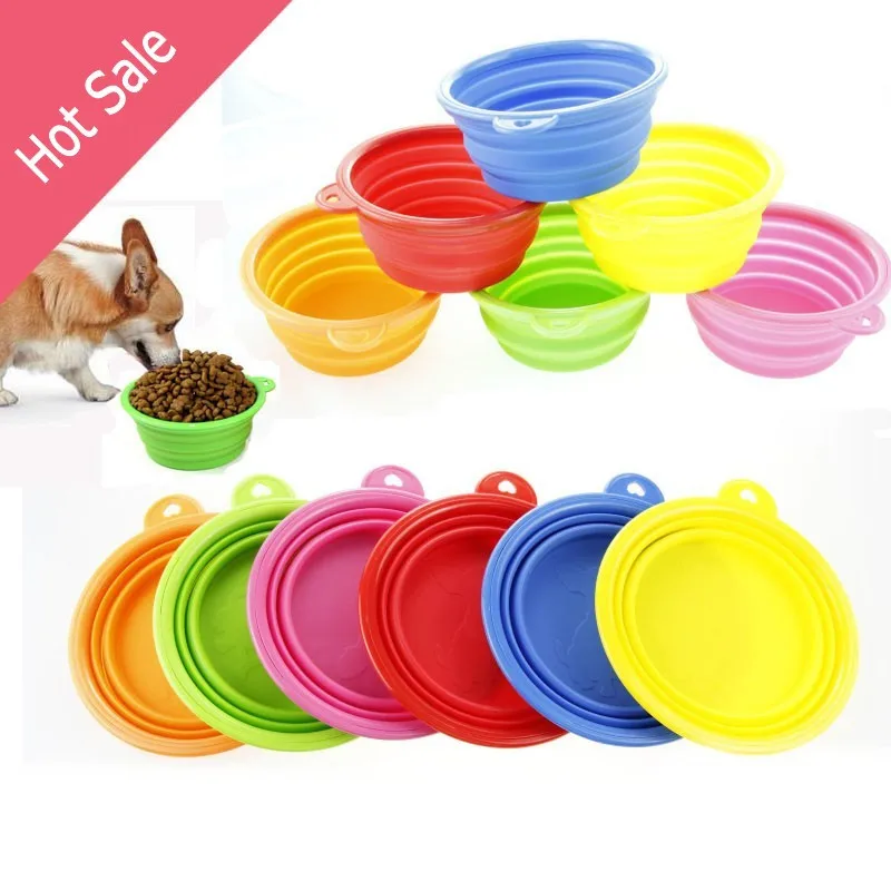 Good Deal 1pcs Dog Bowl Dog Cat Pet Food Container Collapsible Dog