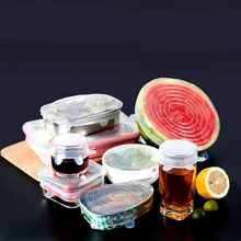 6 шт./компл. силиконовые стрейч универсальные крышки Еда фрукты Обёрточная бумага Чаша Пот силиконовые крышки Сковорода Пособия по кулинарии Кухня Инструменты гаджеты