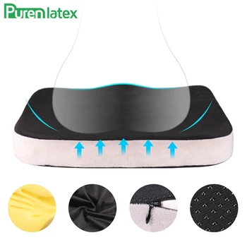 

PurenLatex Memory Foam Chair Car Sofa Cushion Seat Orthopedic Coccyx Pillow Pad Wheelchair Mats Hemorrhoid Treat Coussin